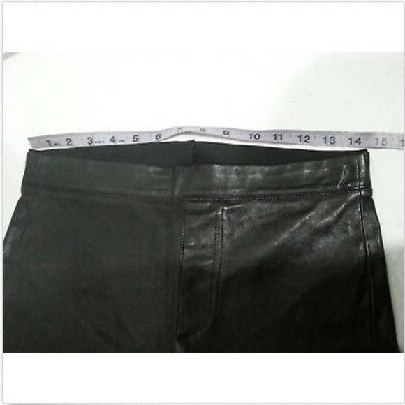 Helmut Lang Stretch Lambskin Leather Leggings sz 6 - Picture 5 of 8